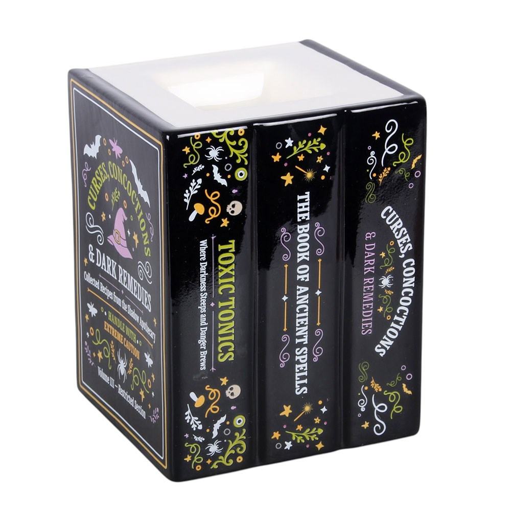 Something Different - Witch's Apothecary Book Shaped and Wax Warmer Ölbrenner/Teelichthalter fürs Raumdüfte - Mehrfarben